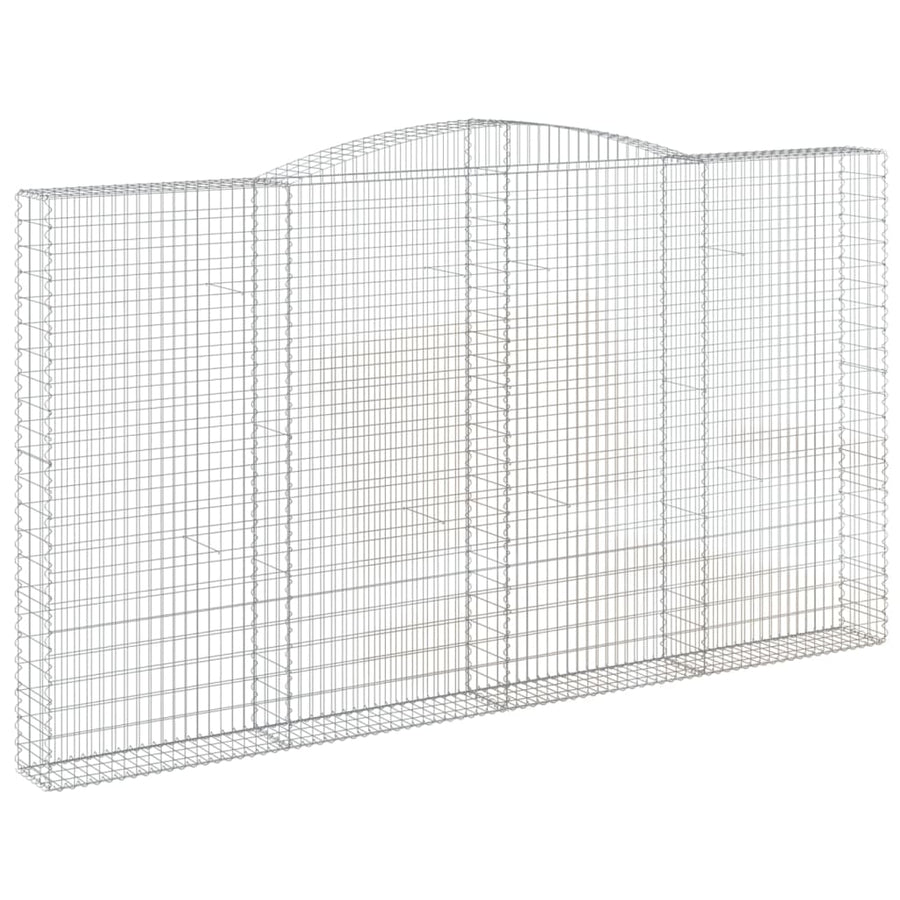 Schanskorven 4 st gewelfd 400x30x220/240 cm ijzer 4 400 x 30 x 220/240 cm