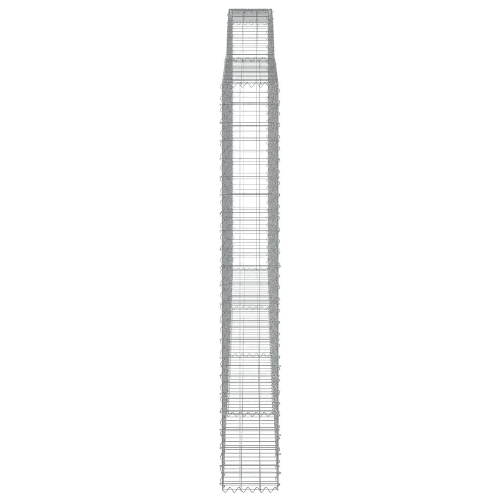 Schanskorven 4 st gewelfd 400x30x220/240 cm ijzer 4 400 x 30 x 220/240 cm
