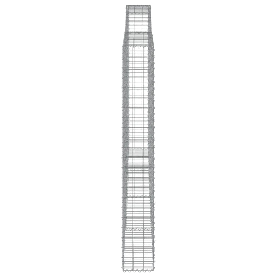 Schanskorven 4 st gewelfd 400x30x220/240 cm ijzer 4 400 x 30 x 220/240 cm