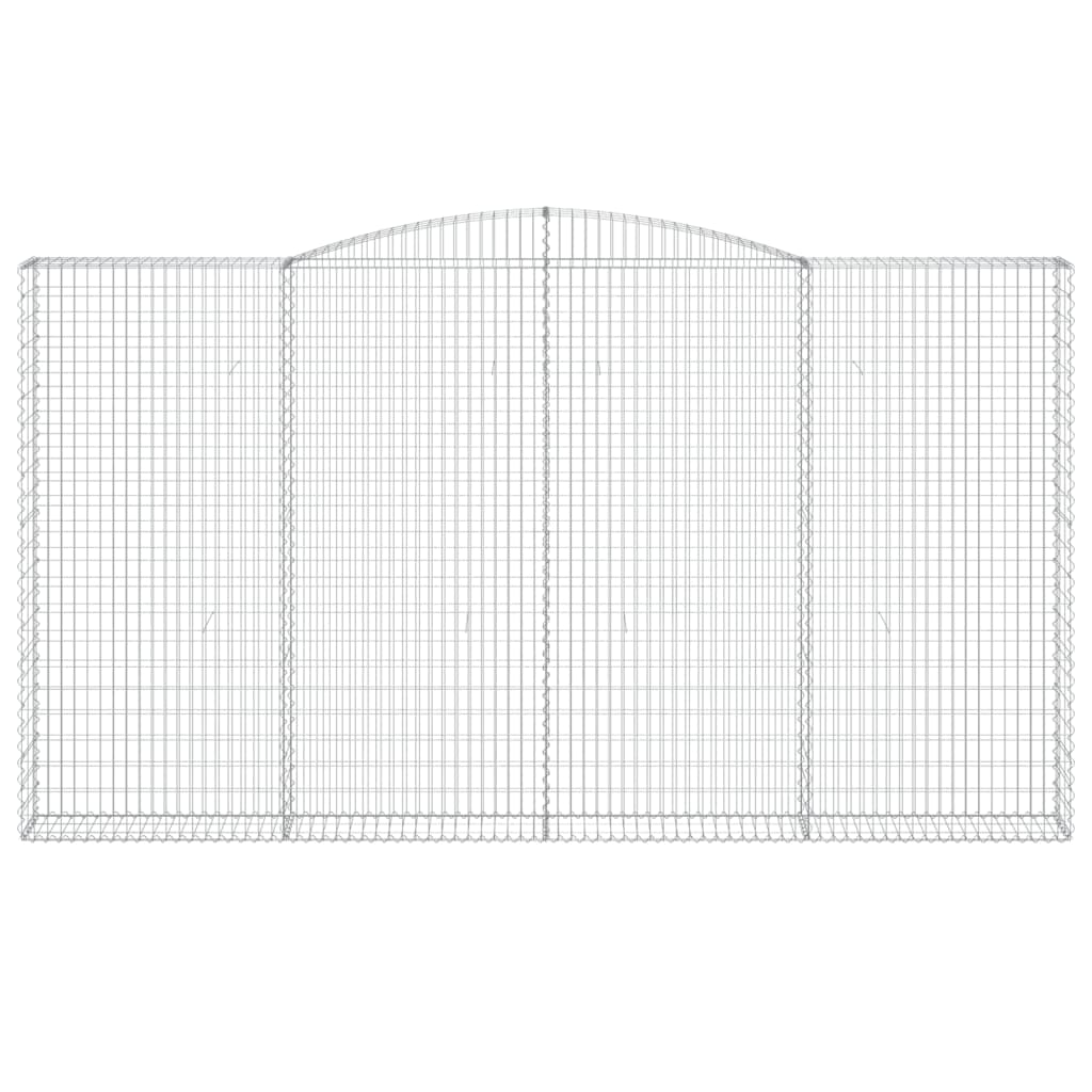 Schanskorven 7 st gewelfd 400x30x220/240 cm ijzer 7 400 x 30 x 220/240 cm