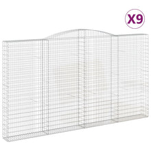 Schanskorven 9 st gewelfd 400x30x220/240 cm ijzer 9 400 x 30 x 220/240 cm