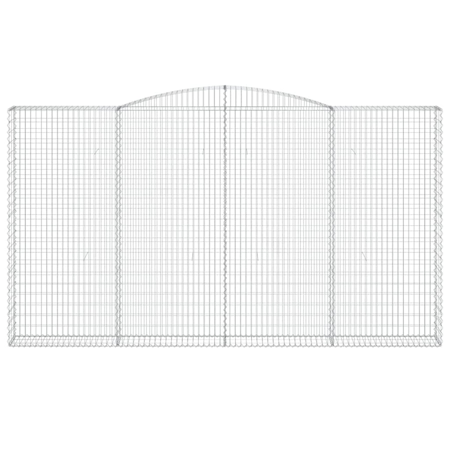 Schanskorven 9 st gewelfd 400x30x220/240 cm ijzer 9 400 x 30 x 220/240 cm