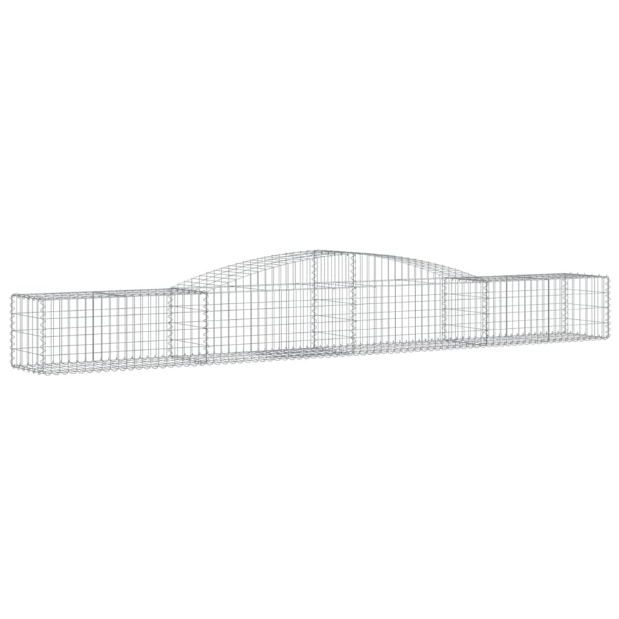 Schanskorven 4 st gewelfd 400x50x40/60 cm ijzer 4 400 x 50 x 40/60 cm