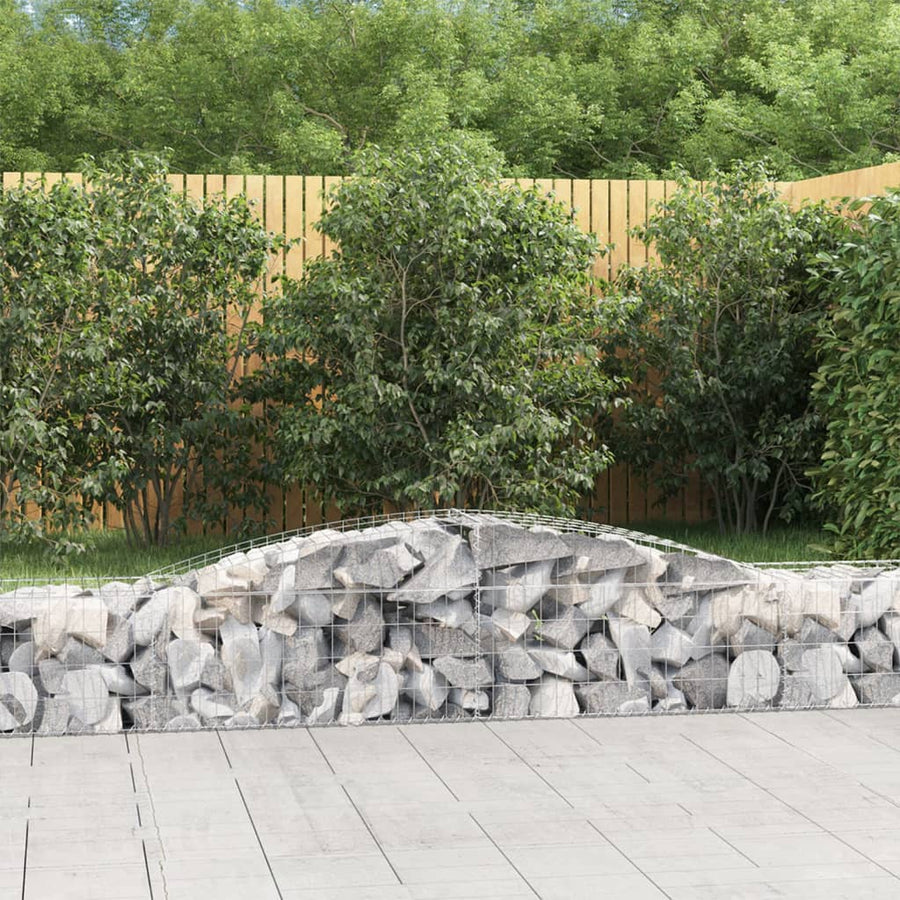 Schanskorven 4 st gewelfd 400x50x40/60 cm ijzer 4 400 x 50 x 40/60 cm