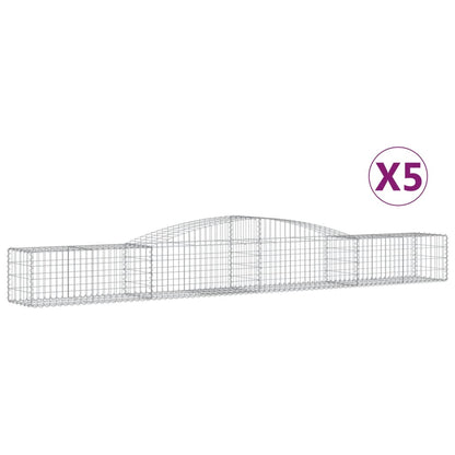 Schanskorven 5 st gewelfd 400x50x40/60 cm ijzer 5 400 x 50 x 40/60 cm