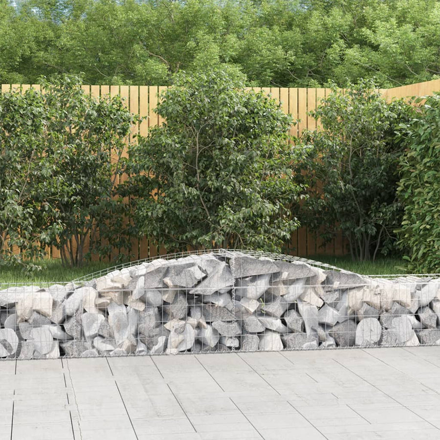Schanskorven 6 st gewelfd 400x50x40/60 cm ijzer 6 400 x 50 x 40/60 cm