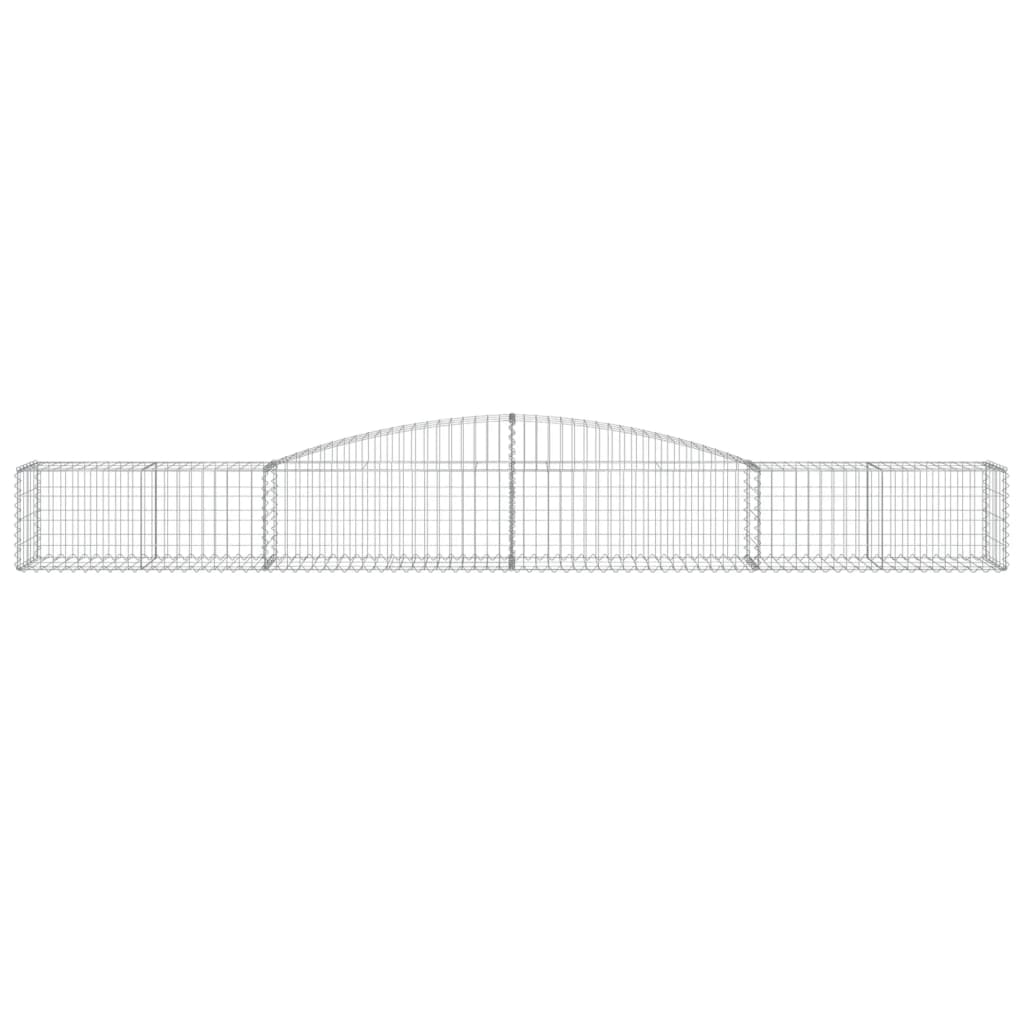 Schanskorven 10 st gewelfd 400x50x40/60 cm gegalvaniseerd ijzer 10 400 x 50 x 40/60 cm