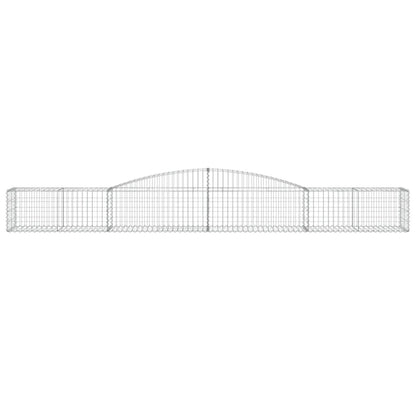 Schanskorven 10 st gewelfd 400x50x40/60 cm gegalvaniseerd ijzer 10 400 x 50 x 40/60 cm