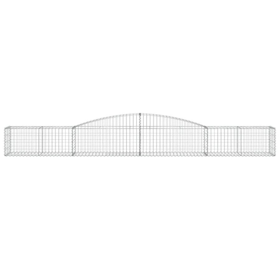 Schanskorven 10 st gewelfd 400x50x40/60 cm gegalvaniseerd ijzer 10 400 x 50 x 40/60 cm