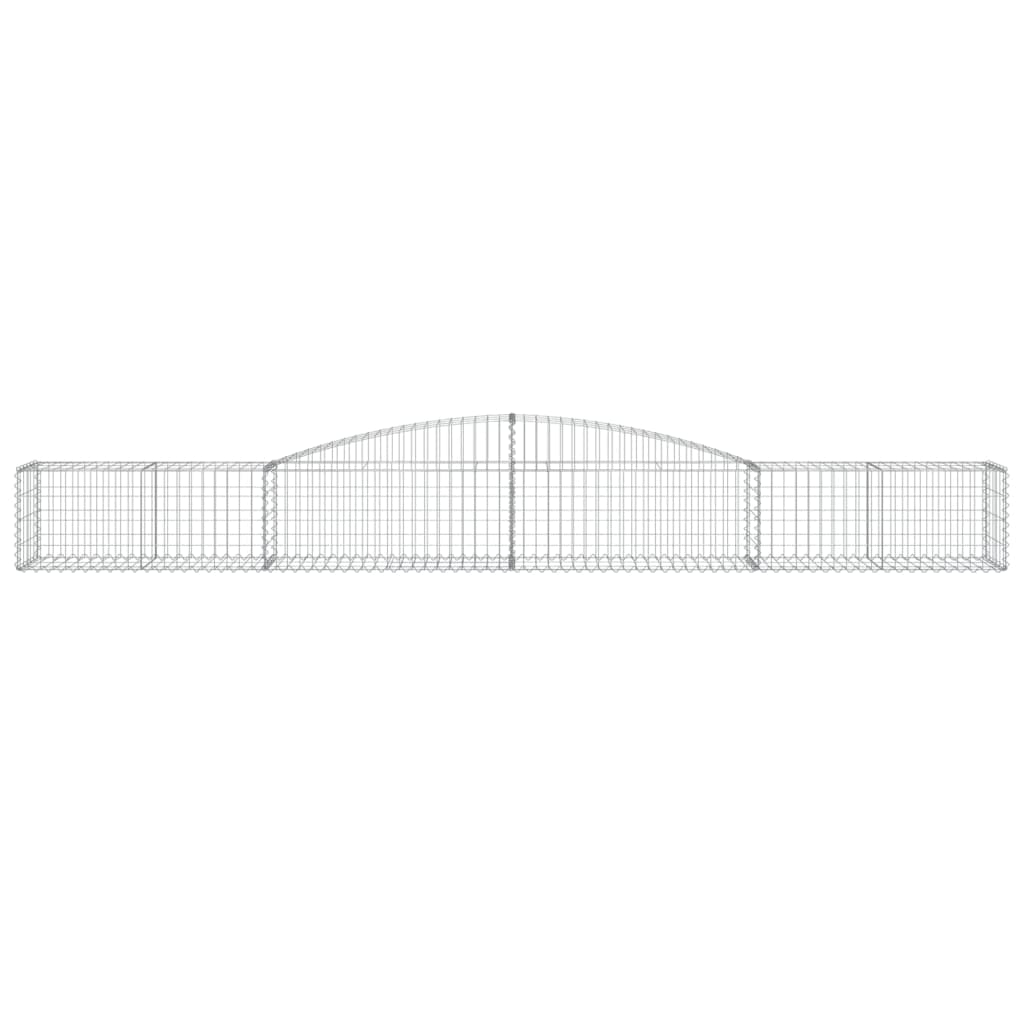Schanskorven 20 st gewelfd 400x50x40/60 cm gegalvaniseerd ijzer 20 400 x 50 x 40/60 cm