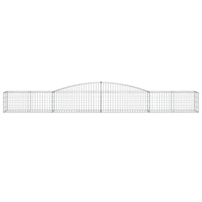 Schanskorven 20 st gewelfd 400x50x40/60 cm gegalvaniseerd ijzer 20 400 x 50 x 40/60 cm