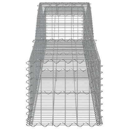 Schanskorven 20 st gewelfd 400x50x40/60 cm gegalvaniseerd ijzer 20 400 x 50 x 40/60 cm