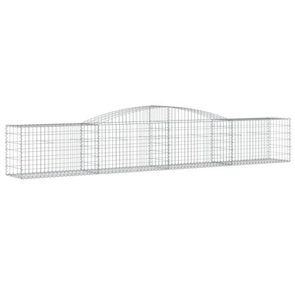Schanskorven 7 st gewelfd 400x50x60/80 cm gegalvaniseerd ijzer 7 400 x 50 x 60/80 cm