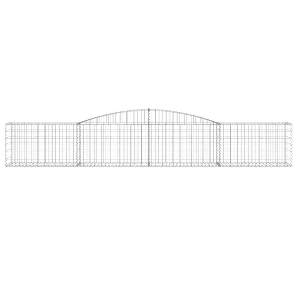 Schanskorven 9 st gewelfd 400x50x60/80 cm gegalvaniseerd ijzer 9 400 x 50 x 60/80 cm