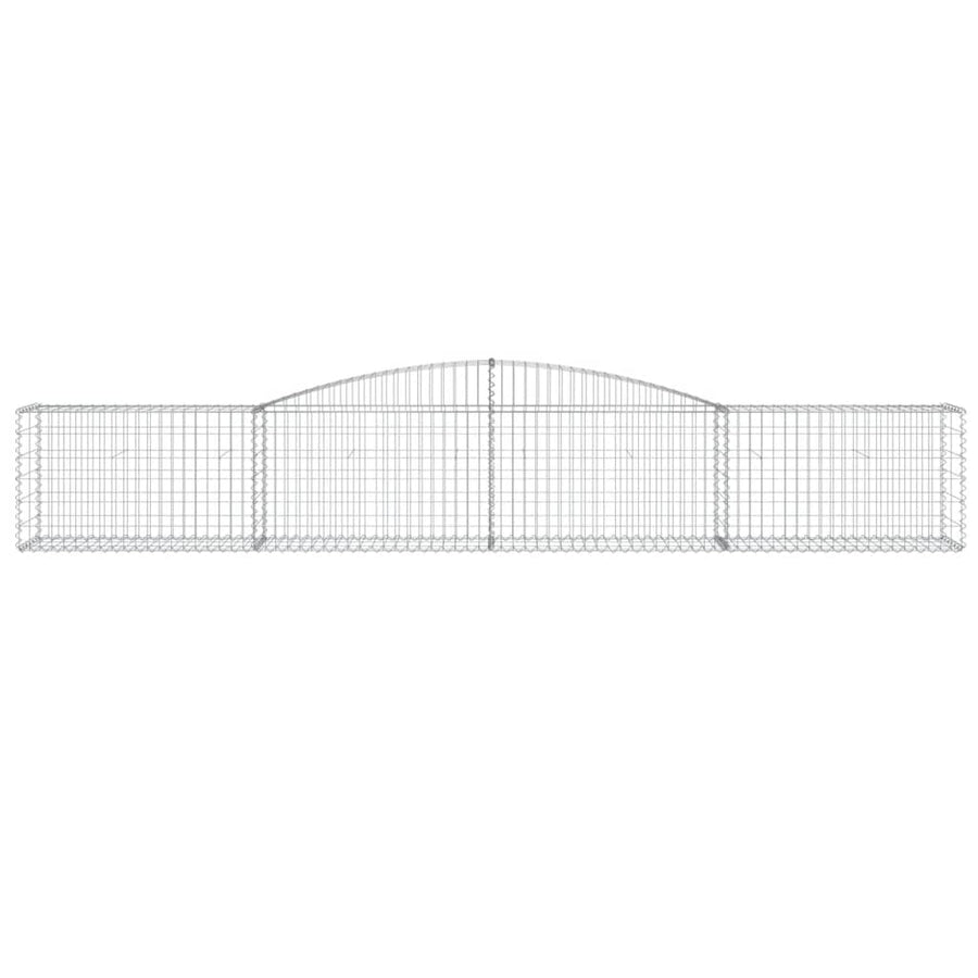 Schanskorven 9 st gewelfd 400x50x60/80 cm gegalvaniseerd ijzer 9 400 x 50 x 60/80 cm