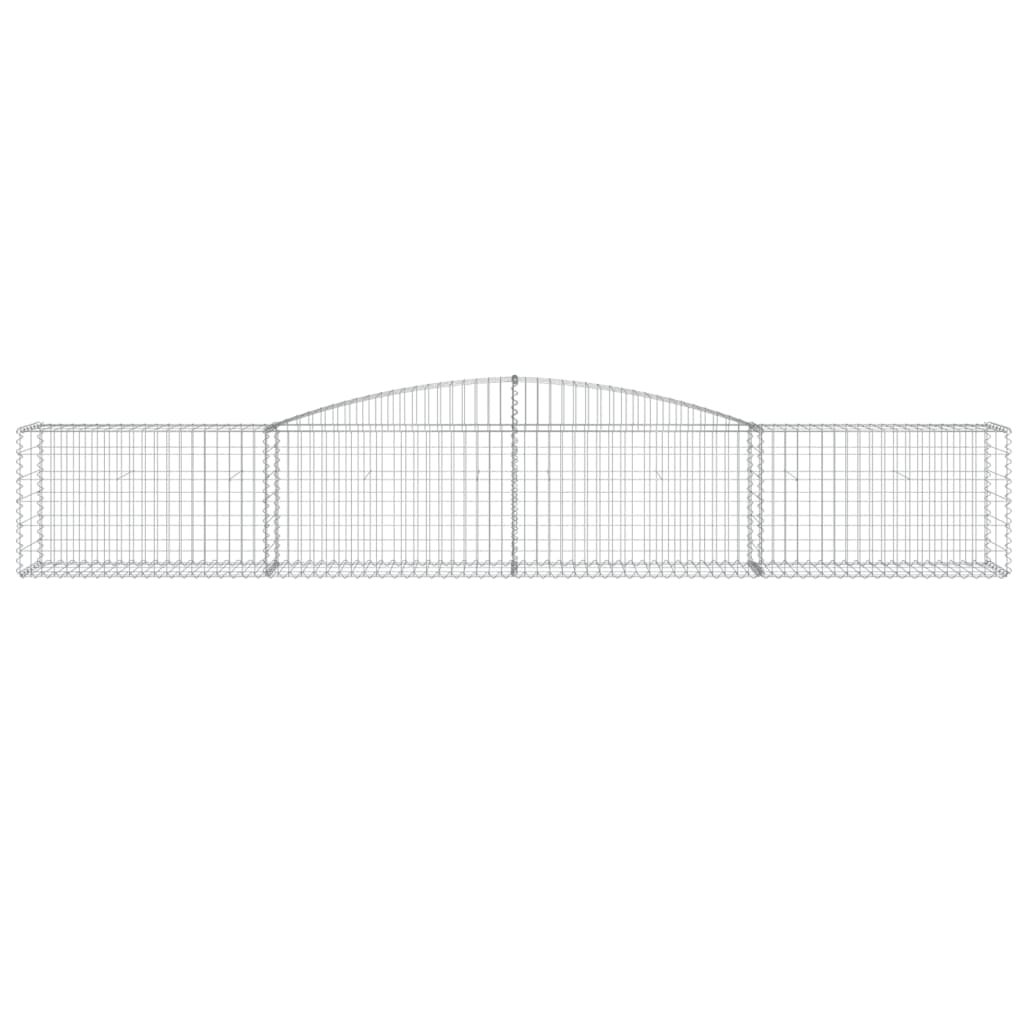 Schanskorven 10 st gewelfd 400x50x60/80 cm gegalvaniseerd ijzer 10 400 x 50 x 60/80 cm