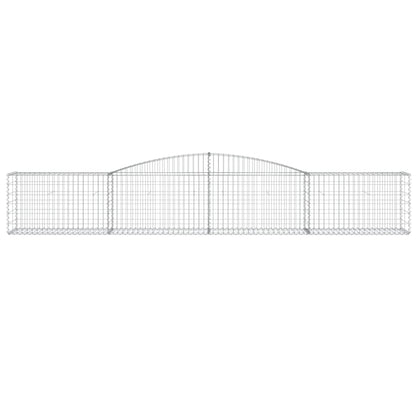 Schanskorven 10 st gewelfd 400x50x60/80 cm gegalvaniseerd ijzer 10 400 x 50 x 60/80 cm