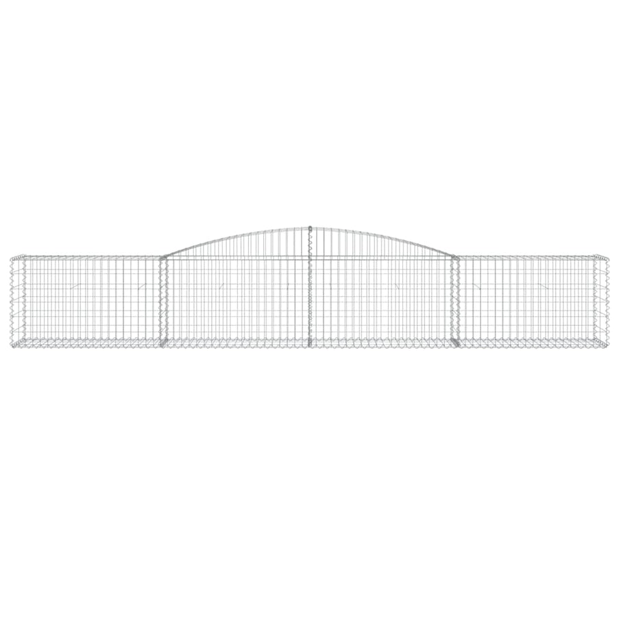 Schanskorven 10 st gewelfd 400x50x60/80 cm gegalvaniseerd ijzer 10 400 x 50 x 60/80 cm
