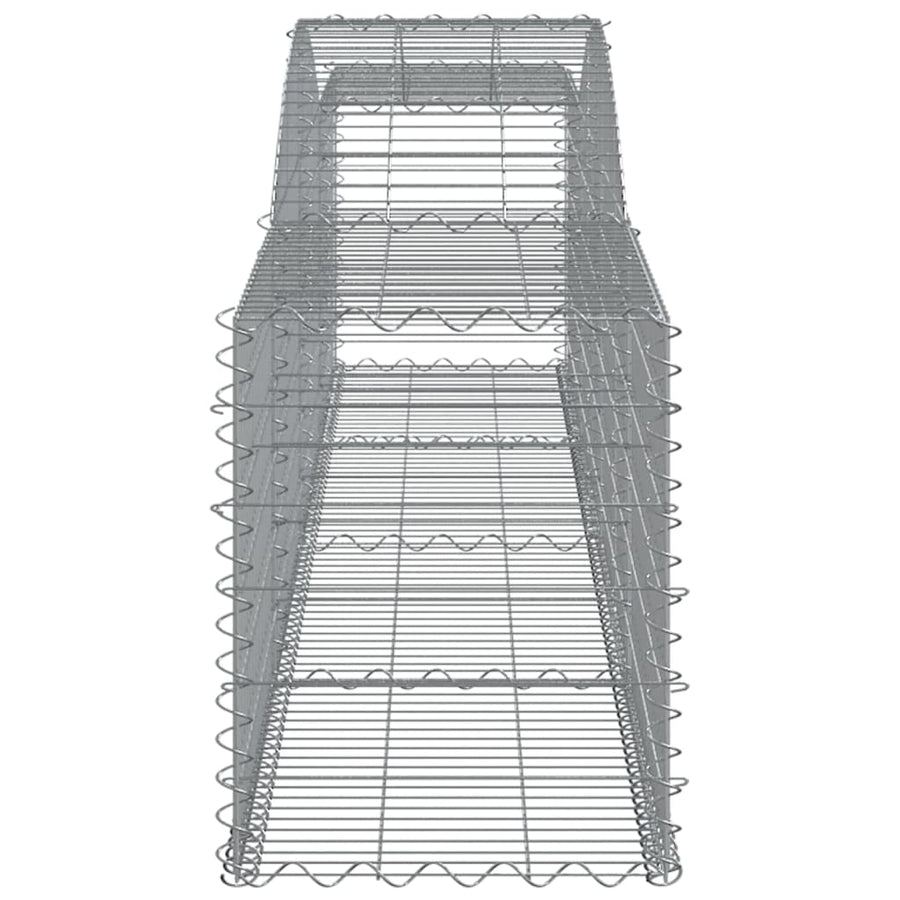 Schanskorven 15 st gewelfd 400x50x60/80 cm gegalvaniseerd ijzer 15 400 x 50 x 60/80 cm