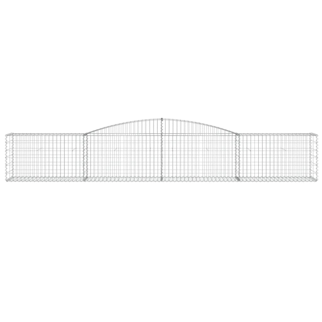 Schanskorven 20 st gewelfd 400x50x60/80 cm gegalvaniseerd ijzer 20 400 x 50 x 60/80 cm