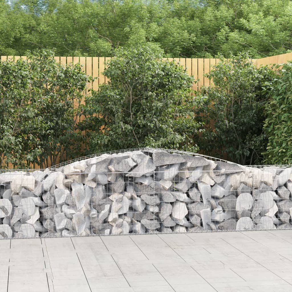 Schanskorven 20 st gewelfd 400x50x60/80 cm gegalvaniseerd ijzer 20 400 x 50 x 60/80 cm