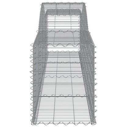Schanskorven 25 st gewelfd 400x50x60/80 cm gegalvaniseerd ijzer 25 400 x 50 x 60/80 cm