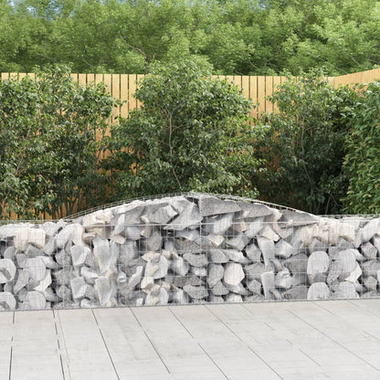 Schanskorven 25 st gewelfd 400x50x60/80 cm gegalvaniseerd ijzer 25 400 x 50 x 60/80 cm