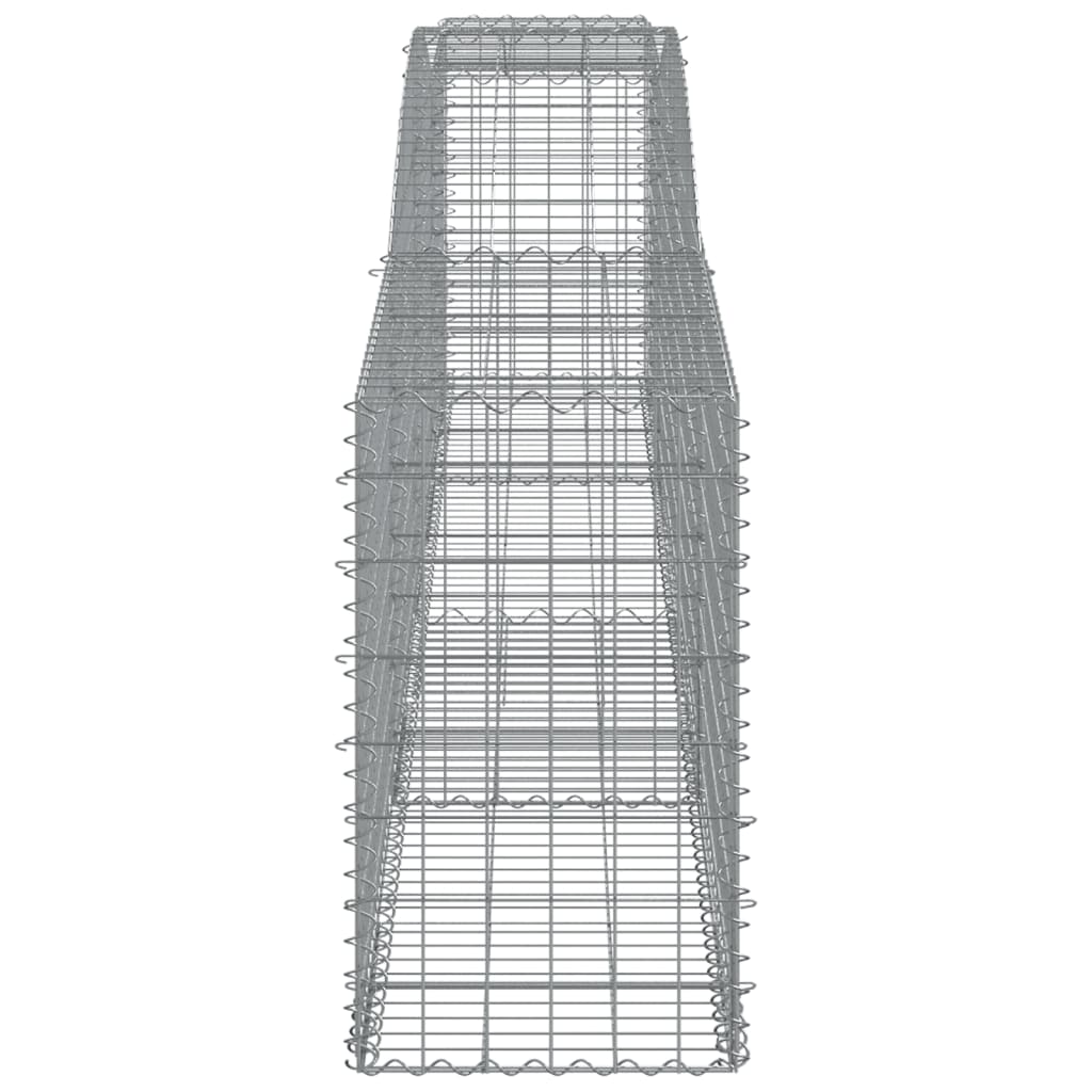Schanskorven 4 st gewelfd 400x50x80/100 cm gegalvaniseerd ijzer 4 400 x 50 x 80/100 cm