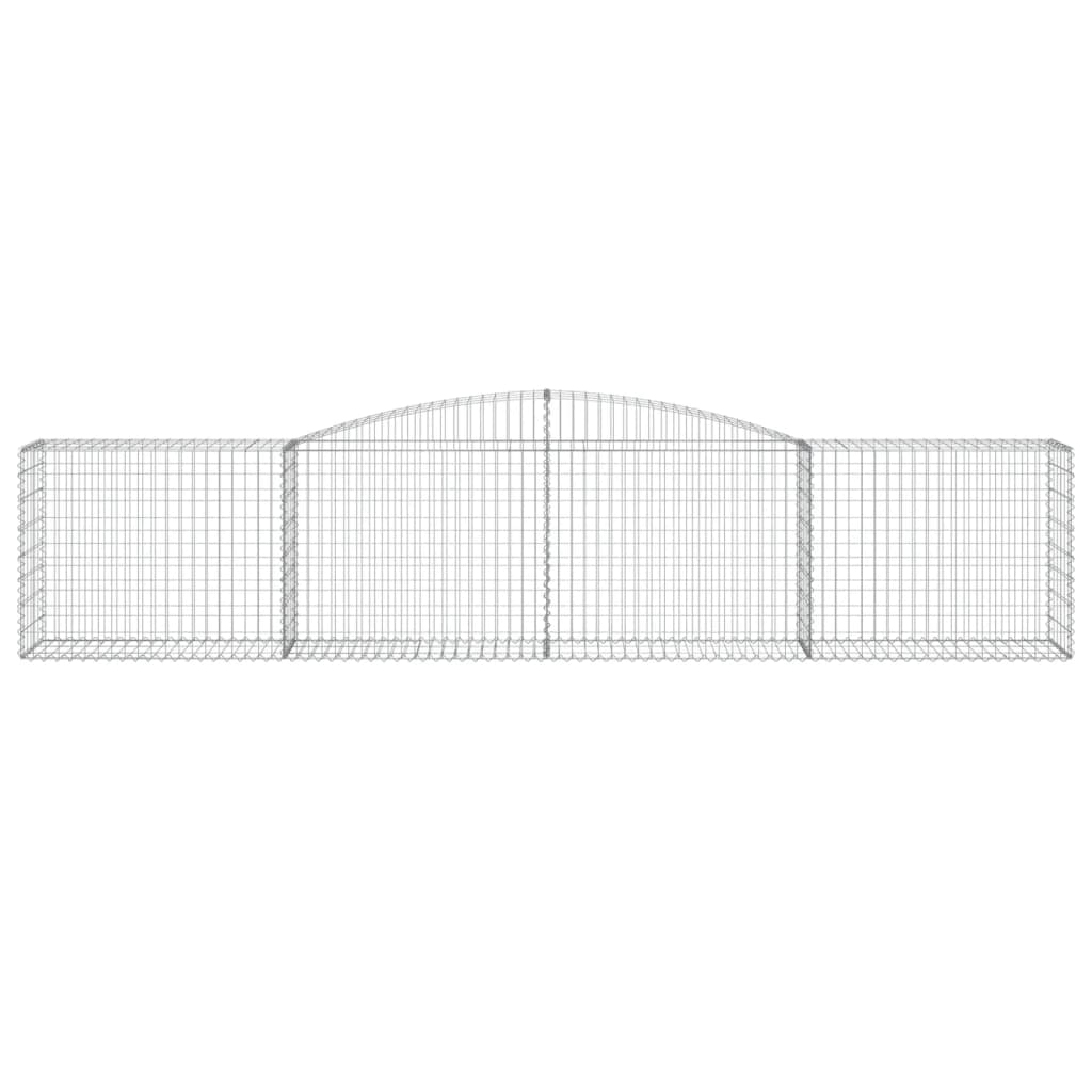 Schanskorven 9 st gewelfd 400x50x80/100 cm gegalvaniseerd ijzer 9 400 x 50 x 80/100 cm