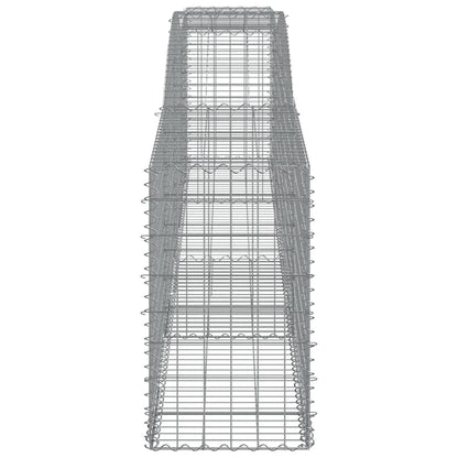 Schanskorven 9 st gewelfd 400x50x80/100 cm gegalvaniseerd ijzer 9 400 x 50 x 80/100 cm