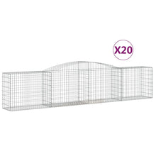 Schanskorven 20 st gewelfd 400x50x80/100 cm ijzer 20 400 x 50 x 80/100 cm