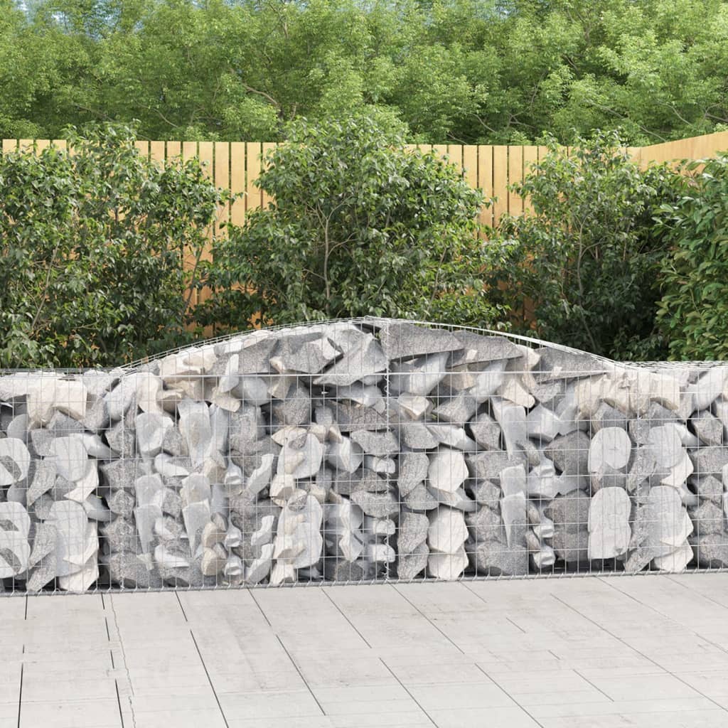 Schanskorven 25 st gewelfd 400x50x80/100 cm ijzer 25 400 x 50 x 80/100 cm