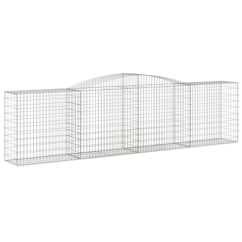 Schanskorven 2 st gewelfd 400x50x100/120 cm ijzer 2 400 x 50 x 100/120 cm