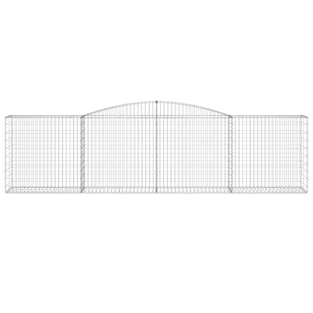 Schanskorven 2 st gewelfd 400x50x100/120 cm ijzer 2 400 x 50 x 100/120 cm