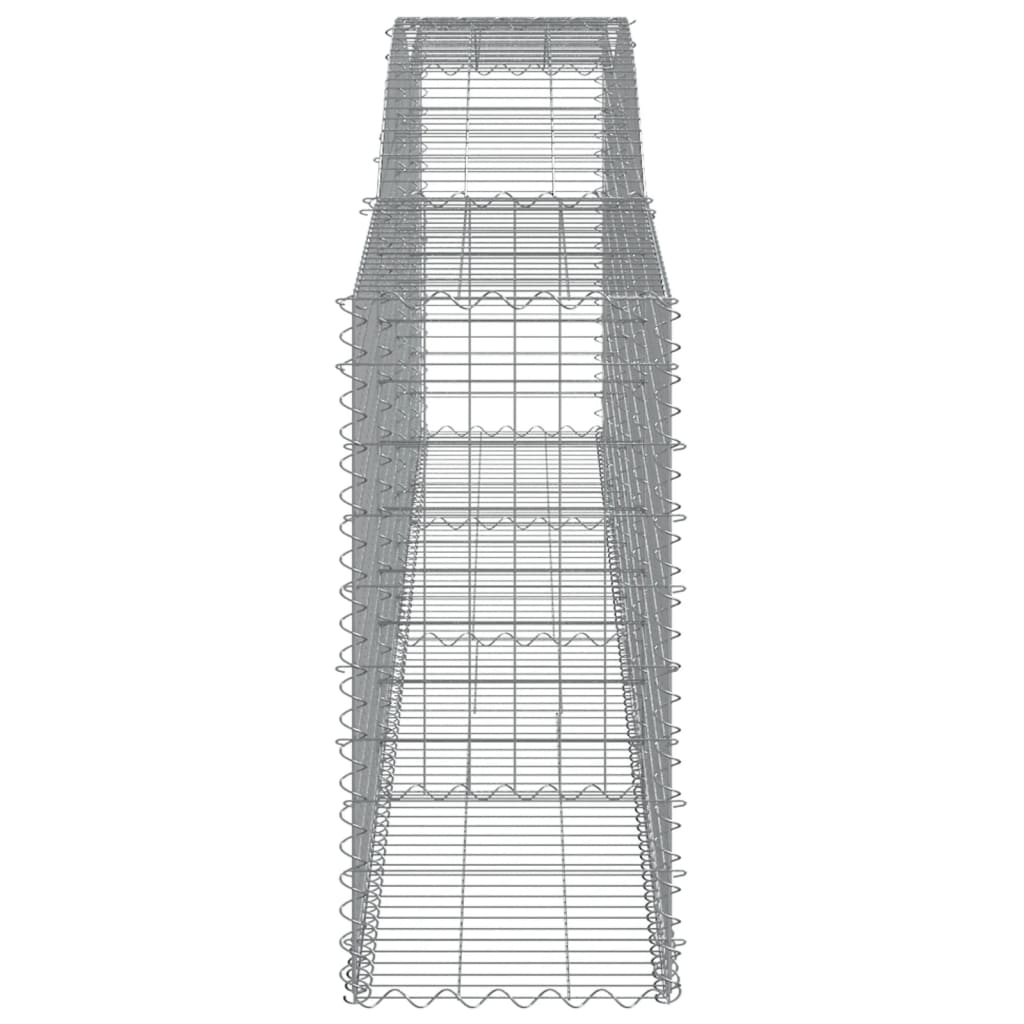 Schanskorven 2 st gewelfd 400x50x100/120 cm ijzer 2 400 x 50 x 100/120 cm