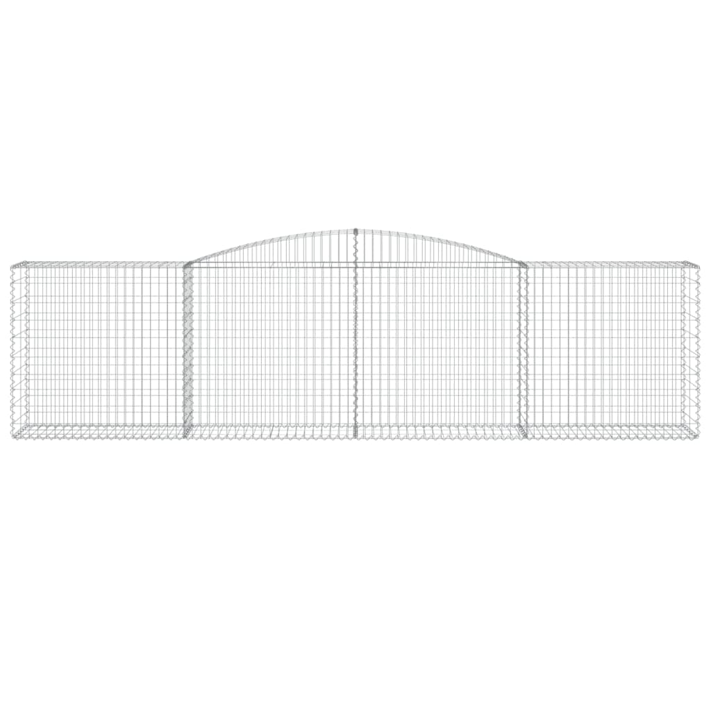 Schanskorven 4 st gewelfd 400x50x100/120 cm ijzer 4 400 x 50 x 100/120 cm