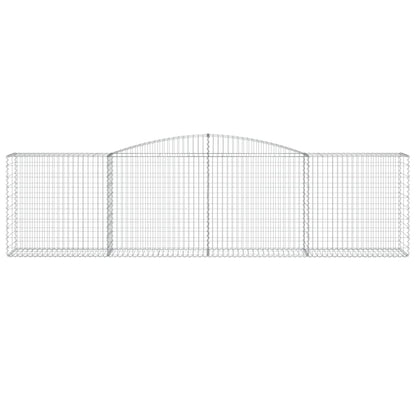 Schanskorven 4 st gewelfd 400x50x100/120 cm ijzer 4 400 x 50 x 100/120 cm