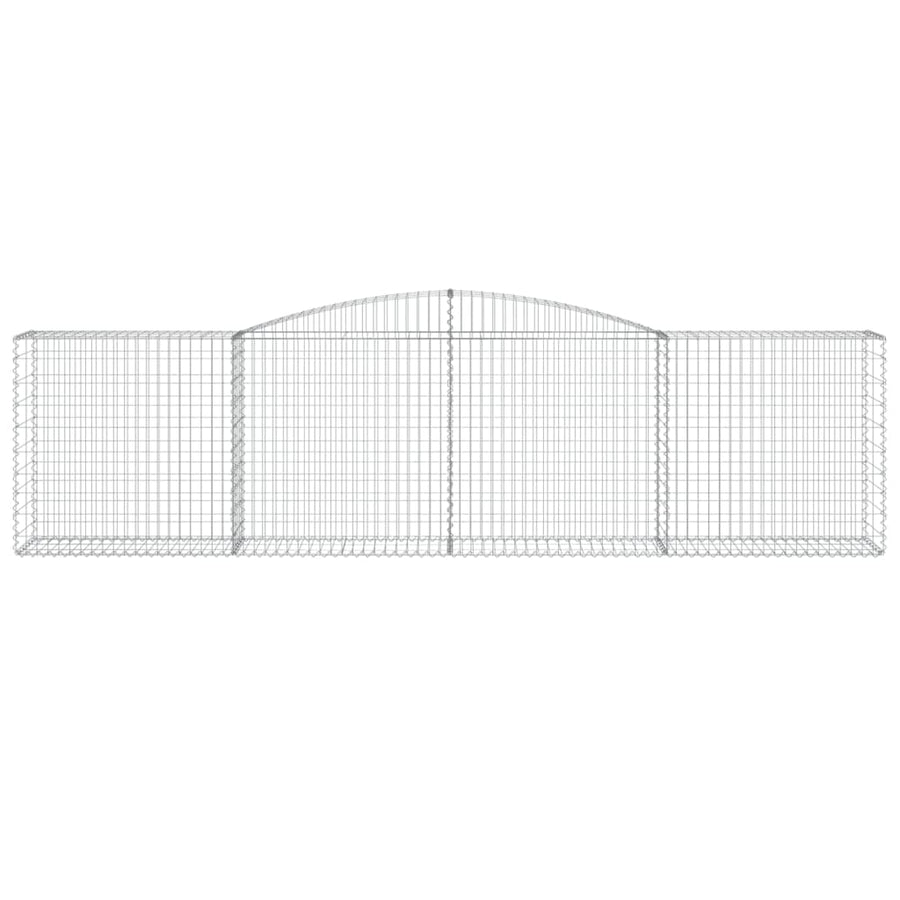 Schanskorven 4 st gewelfd 400x50x100/120 cm ijzer 4 400 x 50 x 100/120 cm