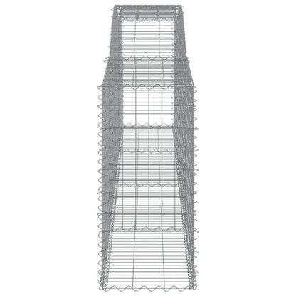 Schanskorven 4 st gewelfd 400x50x100/120 cm ijzer 4 400 x 50 x 100/120 cm