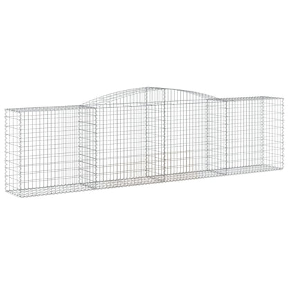 Schanskorven 5 st gewelfd 400x50x100/120 cm ijzer 5 400 x 50 x 100/120 cm