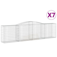 Schanskorven 7 st gewelfd 400x50x100/120 cm ijzer 7 400 x 50 x 100/120 cm