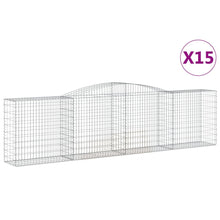 Schanskorven 15 st gewelfd 400x50x100/120 cm ijzer 15 400 x 50 x 100/120 cm