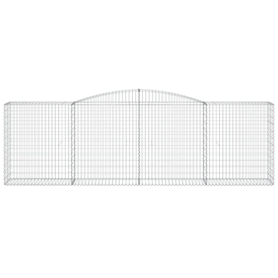 Schanskorven 4 st gewelfd 400x50x120/140 cm ijzer 4 400 x 50 x 120/140 cm