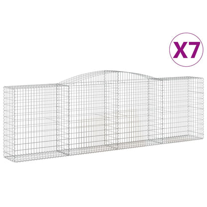 Schanskorven 7 st gewelfd 400x50x120/140 cm ijzer 7 400 x 50 x 120/140 cm