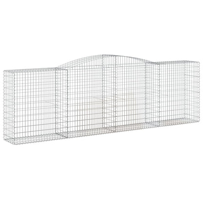 Schanskorven 8 st gewelfd 400x50x120/140 cm ijzer 8 400 x 50 x 120/140 cm