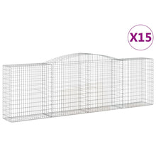 Schanskorven 15 st gewelfd 400x50x120/140 cm ijzer 15 400 x 50 x 120/140 cm