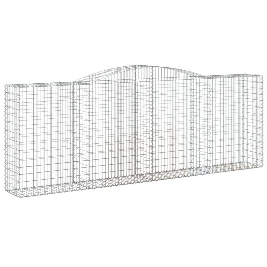 Schanskorven 2 st gewelfd 400x50x140/160 cm ijzer 2 400 x 50 x 140/160 cm