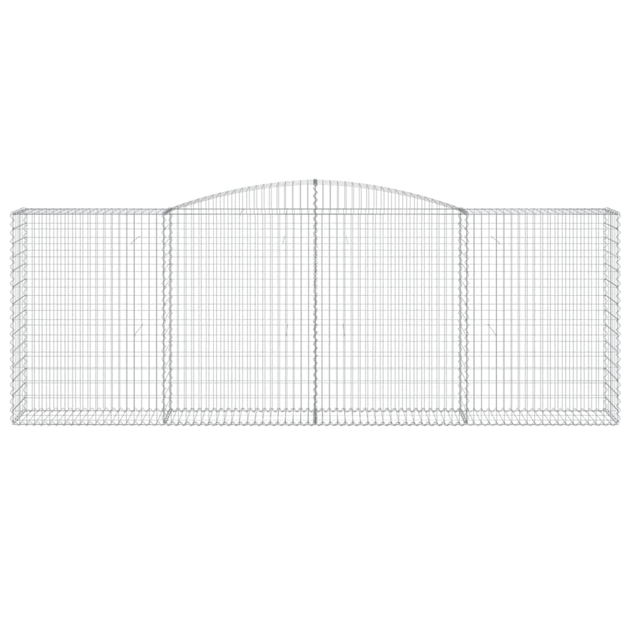 Schanskorven 2 st gewelfd 400x50x140/160 cm ijzer 2 400 x 50 x 140/160 cm