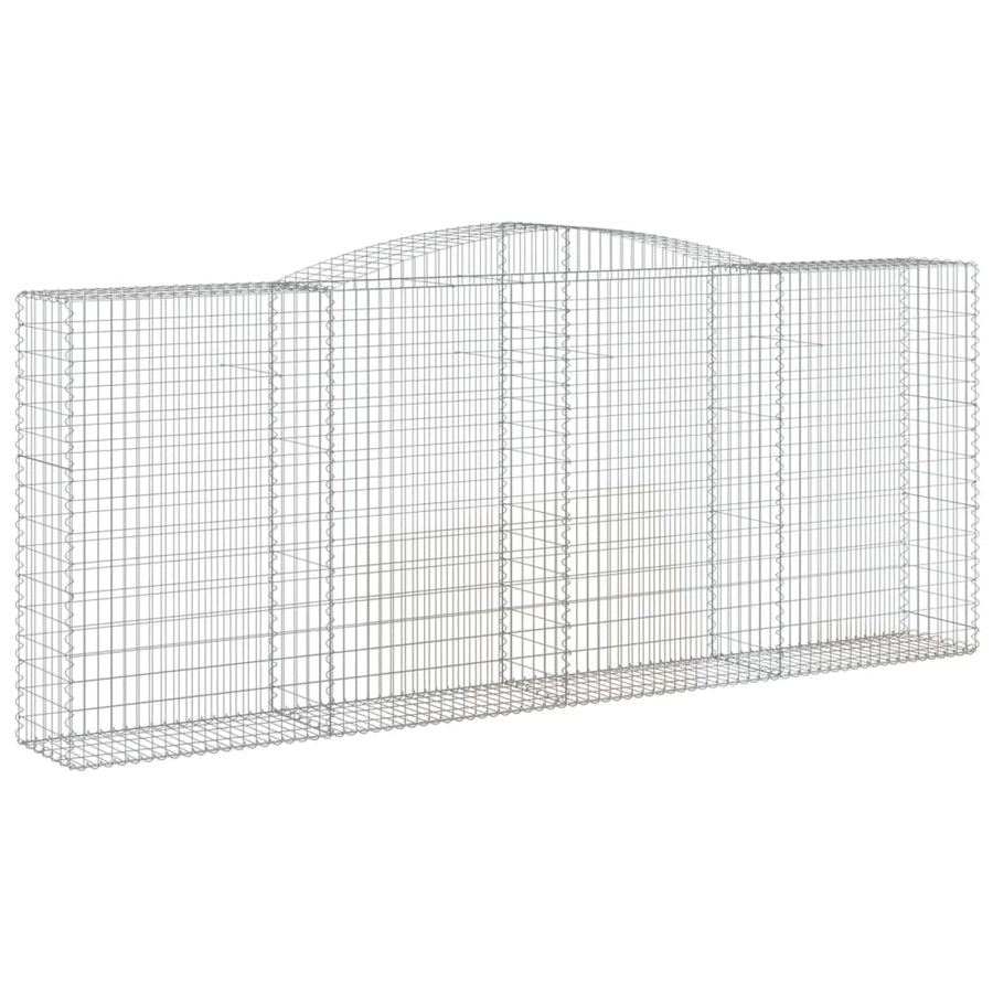 Schanskorven 2 st gewelfd 400x50x160/180 cm ijzer 2 400 x 50 x 160/180 cm