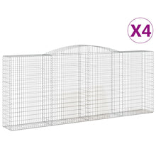 Schanskorven 4 st gewelfd 400x50x160/180 cm ijzer 4 400 x 50 x 160/180 cm